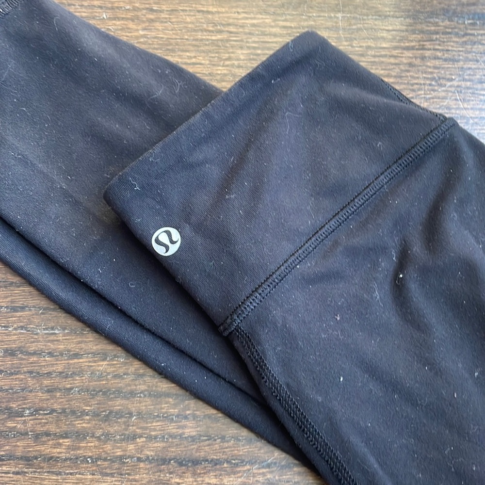 Used black Lululemon leggings, size 2.